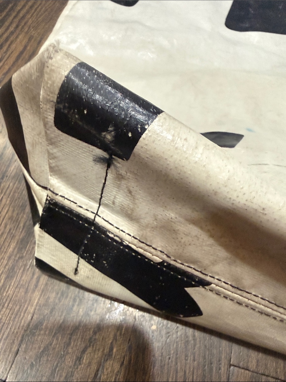 FREITAG Grey & Black Graphic Shoulder Bag with Detachable Pouch. - Picture 7 of 16